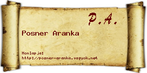 Posner Aranka névjegykártya